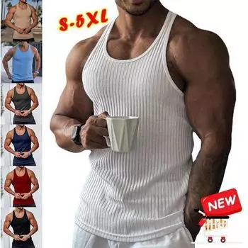 Мужские однотонные топы без рукавов, спортивная одежда, бодибилдинг, тренировка мышц, фитнес-тренировки, спортивная одежда, облегающие майки, летние пуловеры, майки M белый