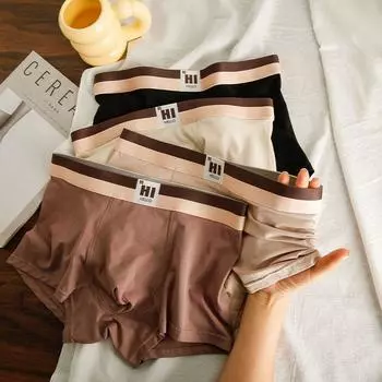 Мужские однотонные удобные дышащие трусы-боксеры, мягкие, приятные для кожи, молодежные шорты со средней талией 2XL чёрный