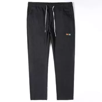 Мужские офисные брюки, повседневные брюки, прямые брюки с эластичной резинкой на талии, мужские брюки большого размера 4XL синий