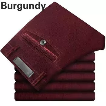 Мужские офисные деловые брюки зимние теплые однотонные утолщенные вельветовые брюки большого размера 33