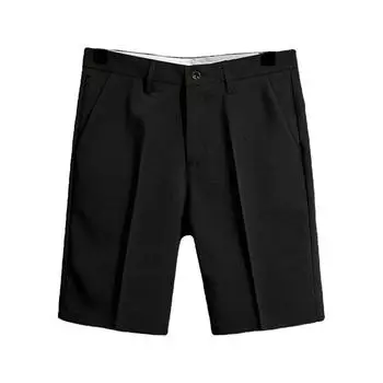 Мужские офисные шорты, элегантные мужские деловые брюки с застежкой на пуговицы средней талии, длиной до колена, формальные офисные для мужчин 30 темно-серого