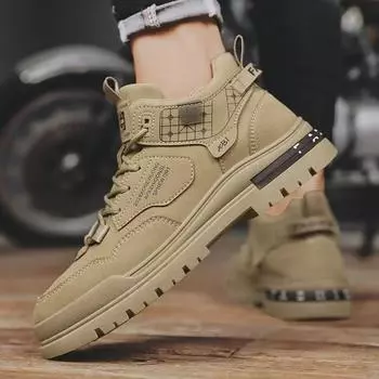 Мужские осенне-зимние ботинки Martin: Модные рабочие и повседневные высокие корейские кроссовки 39