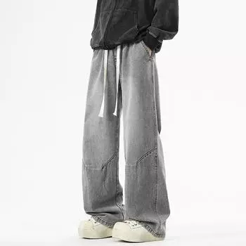 Мужские осенне-зимние брюки American Niche Design Feel Loose Straight Wide Leg Casual and Versatile в пол S