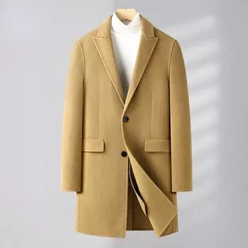 Мужские осенне-зимние новые длинные шерстяные пальто мужские повседневные деловые шерстяные куртки мужская одежда ветровка верхняя одежда W29 M