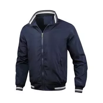 Мужские осенне-зимние пальто повседневные тонкие куртки на молнии с воротником-стойкой мужская спортивная одежда однотонное пальто M белый