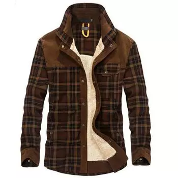 Мужские осенне-зимние повседневные толстые теплые рубашки Camisa Masculina Chemise Homme мужские шерстяные флисовые пальто в стиле милитаркоати M