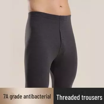 Мужские осенние брюки из немецкого бархата больших размеров: Высокоэластичные, теплые, тонкие, прошитые леггинсы для нижнего белья L тёмно-синий