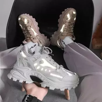 Мужские осенние кроссовки, уличные противоскользящие дышащие удобные кроссовки на шнуровке, мужские ультралегкие повседневные осенние уличные спортивные туфли 39 белый