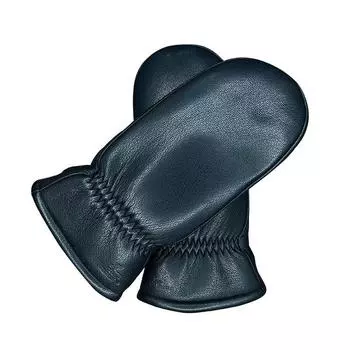 Мужские осенние теплые утолщенные перчатки из овчины со стриженным мехом и внутренней отделкой из кожи XS/9.5