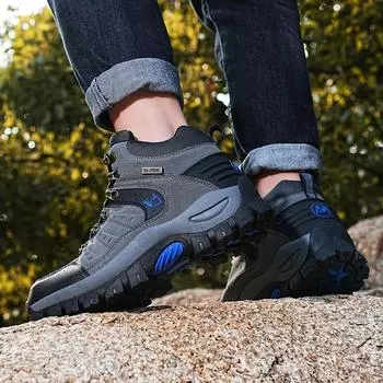 Мужские осенние высокие износостойкие кроссовки для альпинизма на платформе для походов на открытом воздухе, модная рабочая обувь 2024 года 36