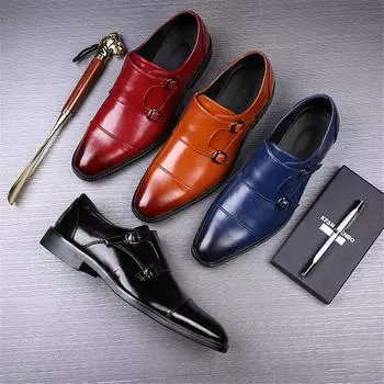 Мужские оксфорды из искусственной кожи, однотонные, без застежек, деловые туфли, мужские оксфорды из искусственной кожи, однотонные US 4(EUR 37) чёрный