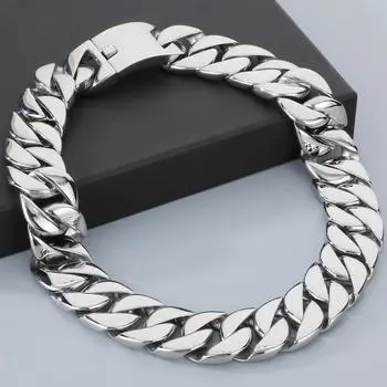 Мужские ожерелья из тяжелой полированной матовой нержавеющей стали шириной 31 мм с кубинскими звеньями в стиле хип-хоп на шее, ювелирные изделия для мужчин 60CM серебряный
