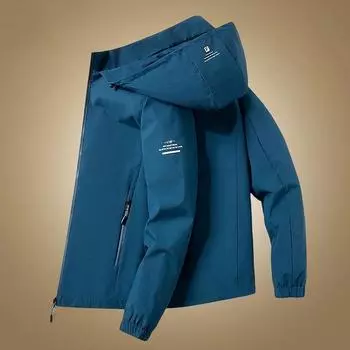 Мужские пальто на молнии осень-зима мужская куртка карго с капюшоном уличная повседневная куртка карго мужская мода ветровки 2XL серый