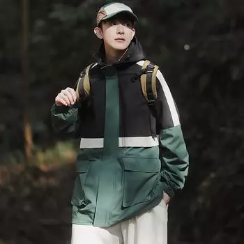 Мужские пальто весна и осень новые модные брендовые универсальные осенне-зимние штурмовые куртки мужские M