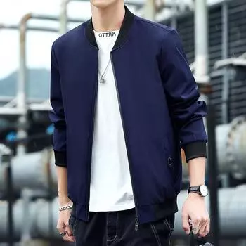Мужские пальто весна и осень новый корейский стиль модная повседневная осенняя одежда большие размеры топы красивые куртки M