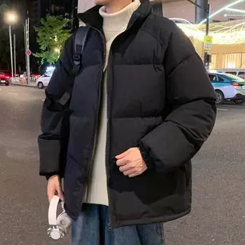 Мужские парки, теплые, базовый стиль, повседневные куртки, утепленные зимние пальто, пуховики, однотонная верхняя одежда, мужская одежда M бежевый
