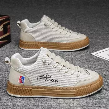 Мужские парусиновые кроссовки, кроссовки на плоской платформе, мужская уличная одежда, дизайнерская обувь в стиле хип-хоп, мужская вулканизированная обувь в стиле Харадзюку 39 чёрный