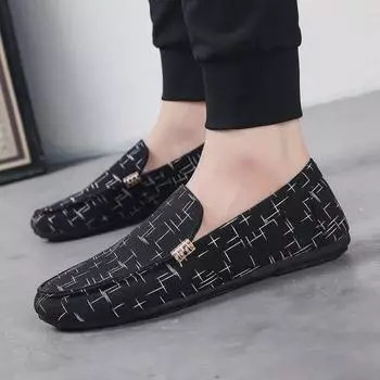 Мужские парусиновые туфли Doudou в корейском стиле: Универсальный, модный и удобный для молодежи 40