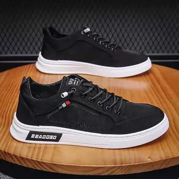 Мужские парусиновые туфли, кроссовки, дышащая повседневная спортивная обувь, на шнуровке, модные оригинальные фирменные туфли на плоской подошве для мужчин, роскошная прогулочная обувь 39 серый