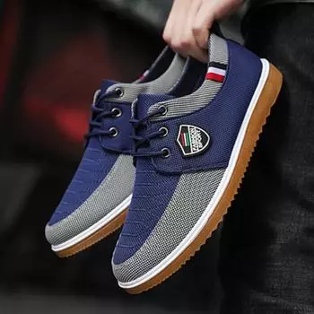 Мужские парусиновые туфли, легкие дышащие повседневные туфли, на шнуровке, вулканизированные туфли для мужчин, кроссовки, нескользящая рабочая обувь, Zapatillas Hombre 39