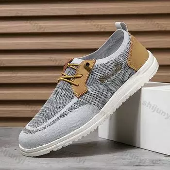 Мужские парусиновые туфли, легкие, дышащие, повседневные, удобные, мужские, весенне-осенние, мокасины, модные, на плоской подошве, для отдыха 39 чёрный