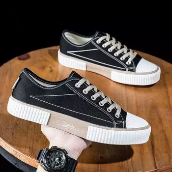 Мужские парусиновые туфли с низким верхом, мужские тканевые туфли, дышащие скейтборд-туфли, повседневная обувь Female 35
