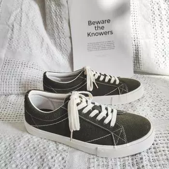 Мужские парусиновые туфли с низким верхом, пара, корейский стиль, универсальные повседневные туфли, однотонные белые туфли, модная дизайнерская мужская обувь 35 оливковое зеленый