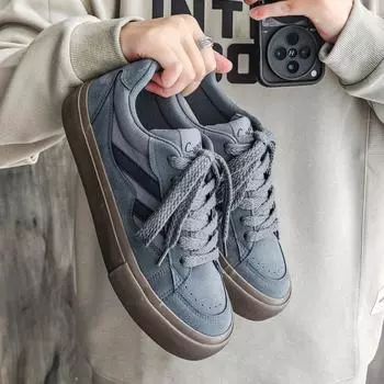 Мужские парусиновые туфли VASIBAEN весна-лето 2025 года в стиле ретро — модная, универсальная, повседневная обувь 40 бордовый