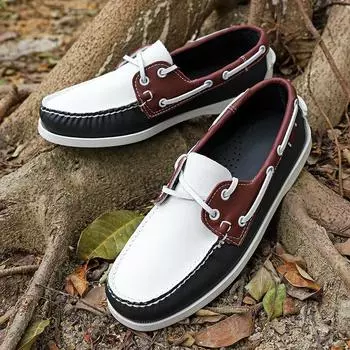 Мужские парусные туфли ручной работы из натуральной кожи с мягкой подошвой, низкие ремешки, деловые туфли-дерби для отдыха, размер 39-46 39
