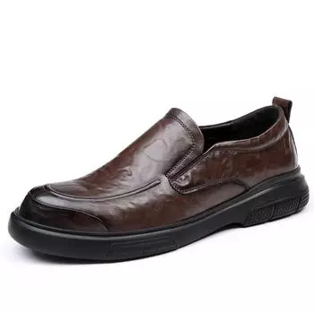 Мужские пенни-лоферы из натуральной кожи, элегантные повседневные туфли для свадебной вечеринки, коричневые и черные туфли для мужчин 6