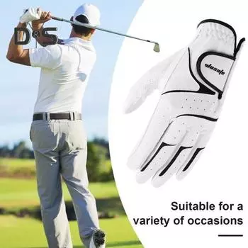 Мужские перчатки для гольфа на левую руку, перчатки для гольфа с захватом для влажной погоды, дышащие гибкие перчатки для гольфа из искусственной кожи 23