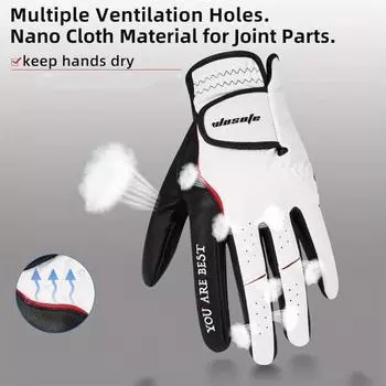 Мужские перчатки для гольфа, перчатки для гольфа на левую руку, перчатки для гольфа с защитой от дождя и погодных условий для гольфистов, дышащие, нескользящие, из искусственной кожи 22