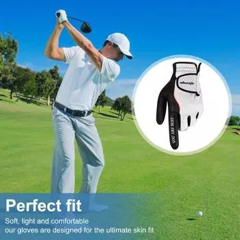 Мужские перчатки для гольфа, перчатки для гольфа на левую руку, перчатки для гольфа с защитой от дождя и погодных условий для гольфистов, дышащие, нескользящие, из искусственной кожи 22