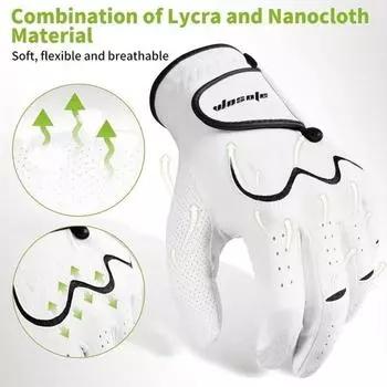 Мужские перчатки для гольфа, перчатки Rain Grip для гольфа левой рукой, всепогодные быстросохнущие перчатки из нано-ткани с дышащими противоскользящими свойствами 22