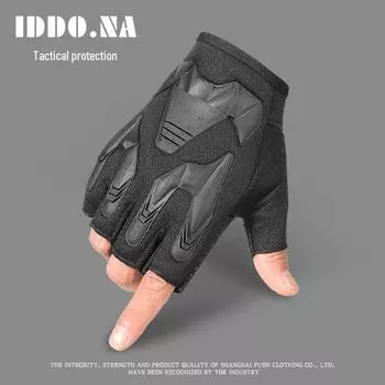 Мужские перчатки с полупальцами: Нескользящие, износостойкие, дышащие для занятий спортом на открытом воздухе, велоспортом, альпинизмом — идеально подходят для весны, лета и осени. Aircraft half finger, One Size