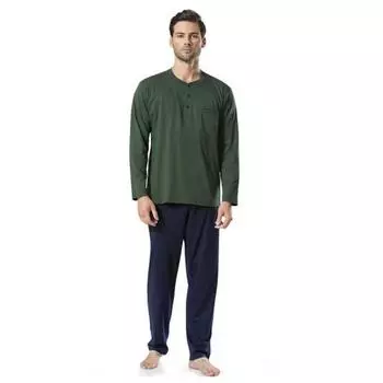 Мужские пижамы из гребенного хлопка с длинным рукавом Pierre Cardin