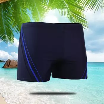 Мужские плавки-боксеры, плавки со шнуровкой 50 тёмно-синий