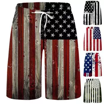 Мужские плавки, быстросохнущие шорты для пляжного серфинга, бега и плавания на шнурке S чёрный