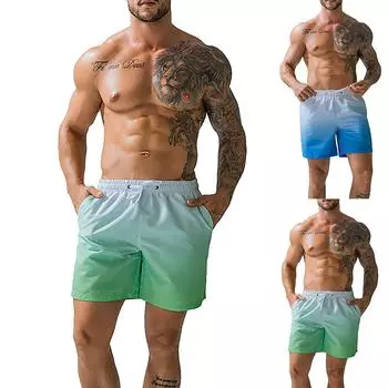 Мужские плавки для пляжного серфинга, быстросохнущие дышащие спортивные шорты для бега L синий