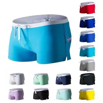 Мужские плавки Мужские плавки Модный купальник с карманом сзади на молнии Пляжный купальник Боксеры Шорты L бежевый