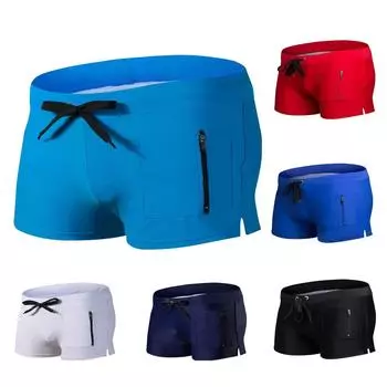 Мужские плавки Мужские плавки Модный купальник с карманом сзади на молнии Пляжный купальник Боксеры Шорты L чёрный