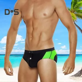 Мужские плавки с низкой талией, анти-экспозиционный шнурок, соответствующий цвету, мягкие, быстросохнущие, дышащие, облегающие, для купания, серфинга, водных видов спорта, плавки L темно-синий