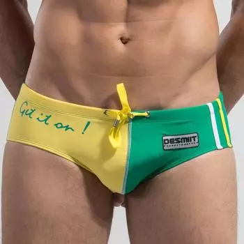 Мужские плавки с низкой талией M красный/синий