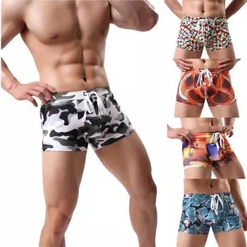 Мужские плавки с принтом, пляжная одежда, нижнее белье, шорты для серфинга XL
