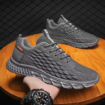 Мужские плетеные кроссовки Flying Shoes с сетчатой тонкой мягкой подошвой, дышащие 39 синий