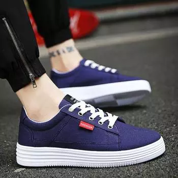 Мужские плоские парусиновые туфли Мужские повседневные спортивные парусиновые кроссовки Кроссовки для бега Обувь 39 чёрный