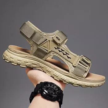 Мужские пляжные сандалии для мужчин Летние мужские сандалии Бесплатная доставка Мужские удобные тапочки Мужские кожаные сандалии Трендовые тенденции 39