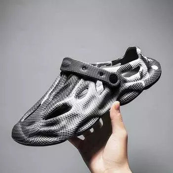 Мужские пляжные сандалии, мягкие домашние мужские тапочки из ЭВА, камуфляжные уличные летние сабо на платформе, домашние шлепанцы, шлепанцы 36 белый