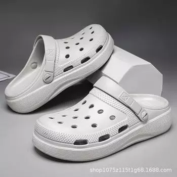 Мужские пляжные тапочки Baotou 2024 из ЭВА – нескользящая, дышащая обувь для отдыха на природе 40