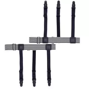 Мужские подвязки для рубашек, эластичные регулируемые держатели для рубашек, полосатые подтяжки, ремни, противоскользящий ремень